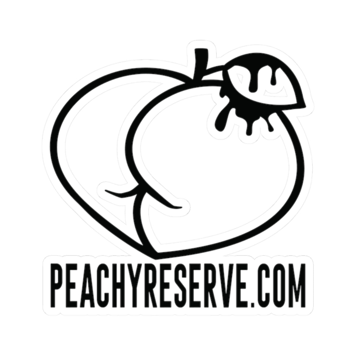 Peach Logo Kiss-Cut Sticker