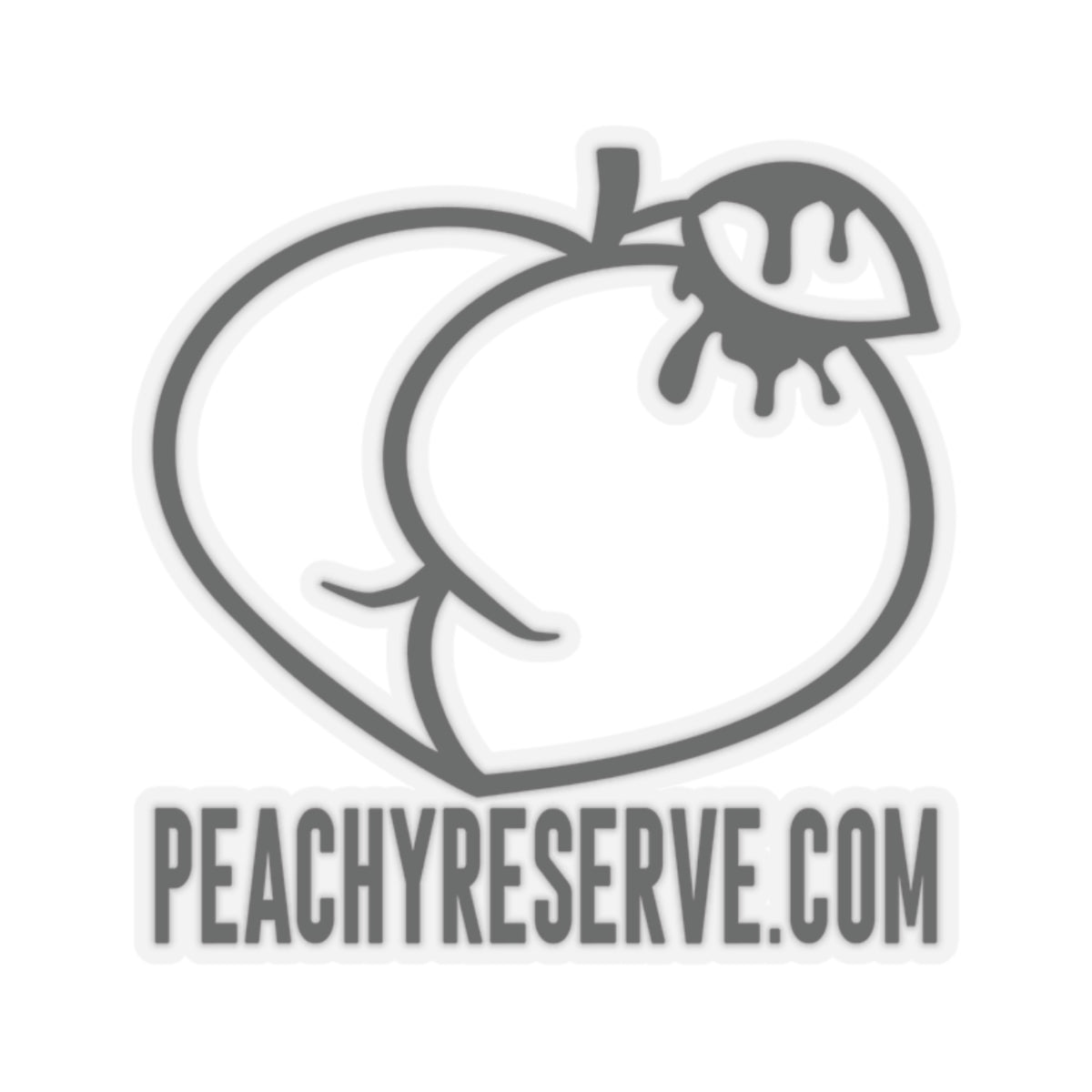 Peach Logo Kiss-Cut Sticker