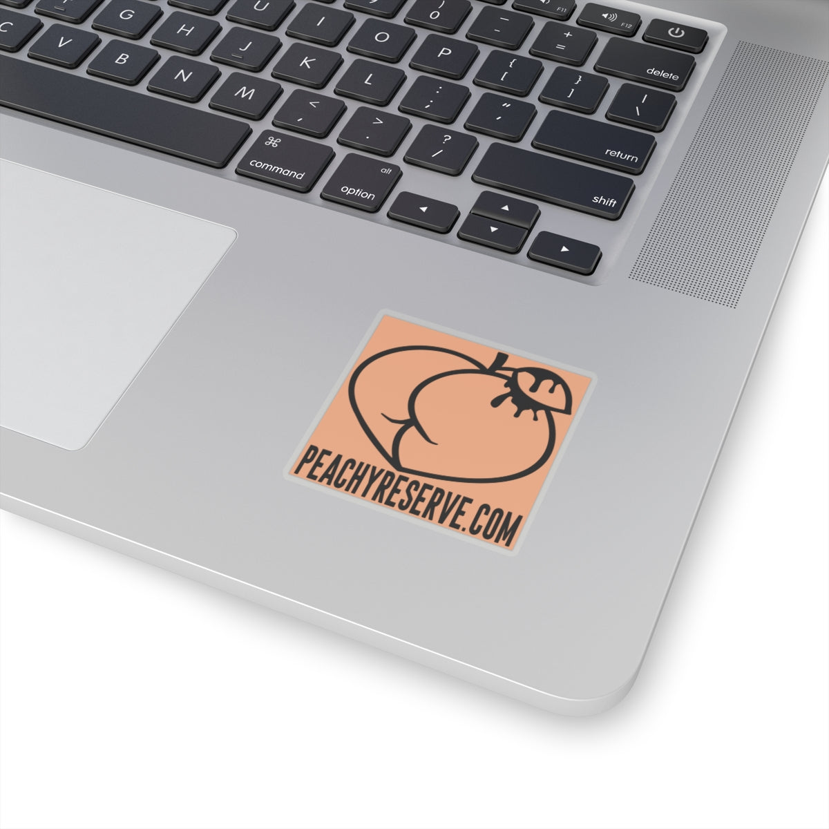 Peachy Peach Logo Kiss-Cut Sticker