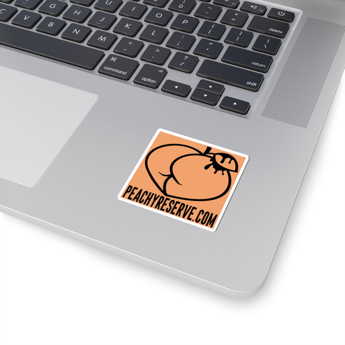 Peachy Peach Logo Kiss-Cut Sticker